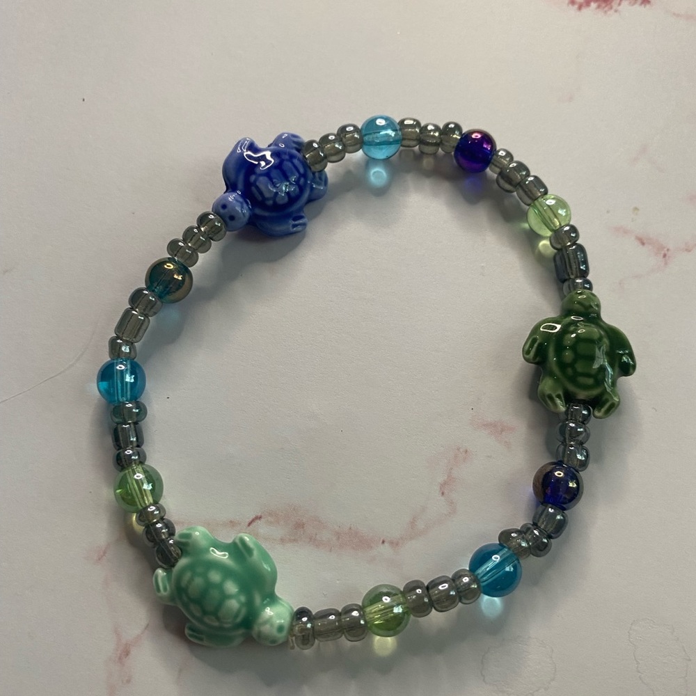 Glass Turtle Bracelet